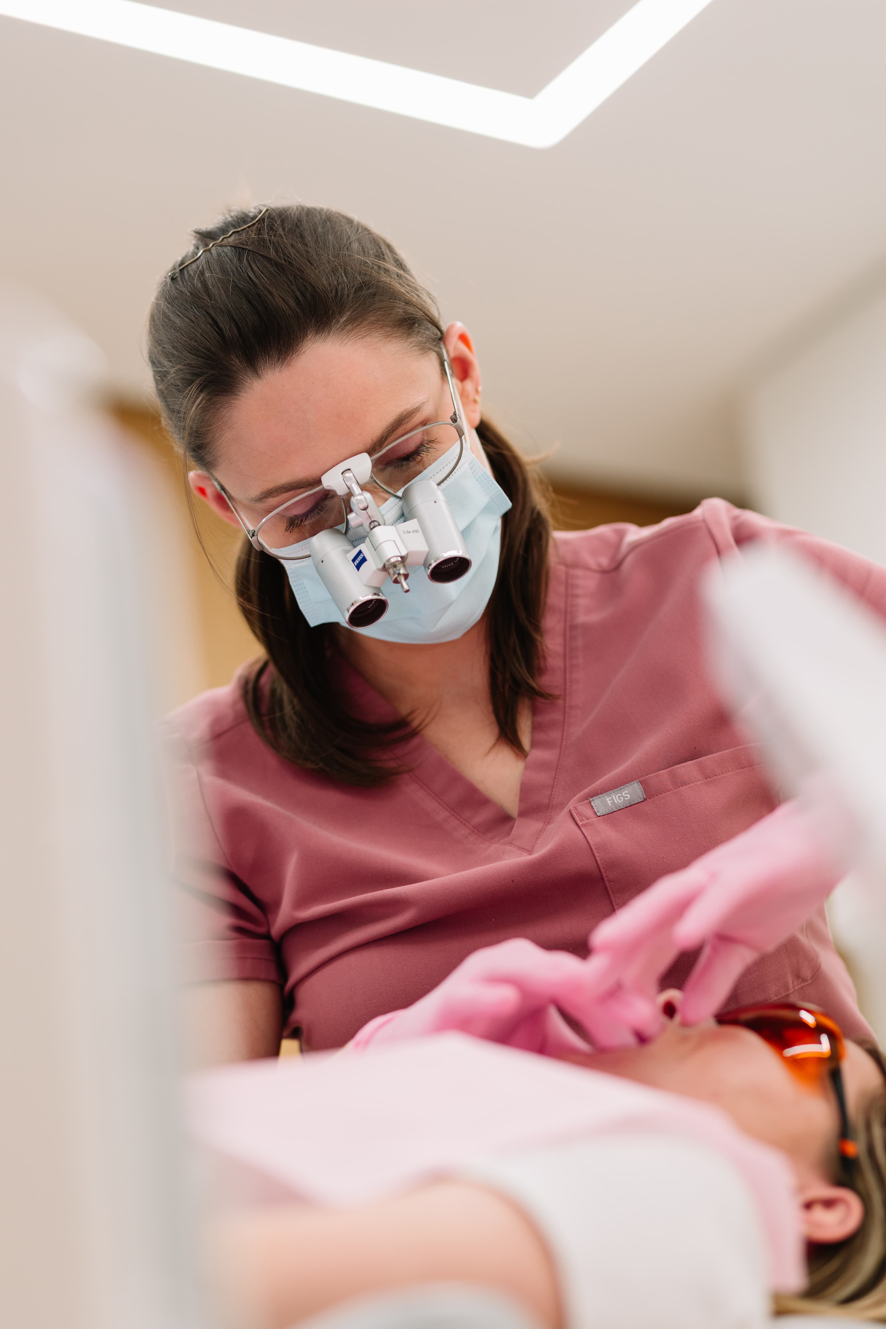 Hygienist with patient at Vere Dental