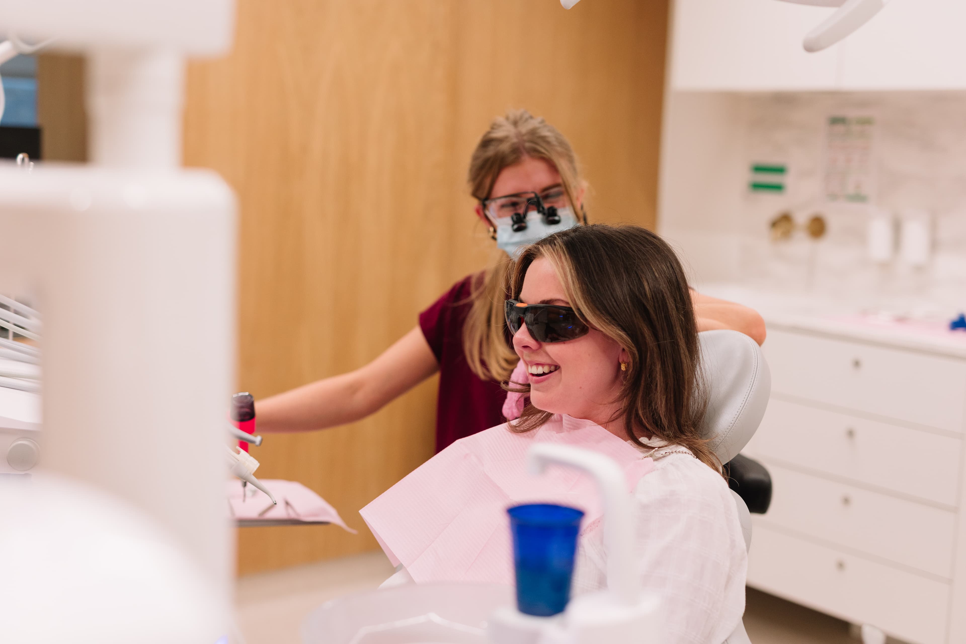Patient during hygiene appointment at Vere Dental